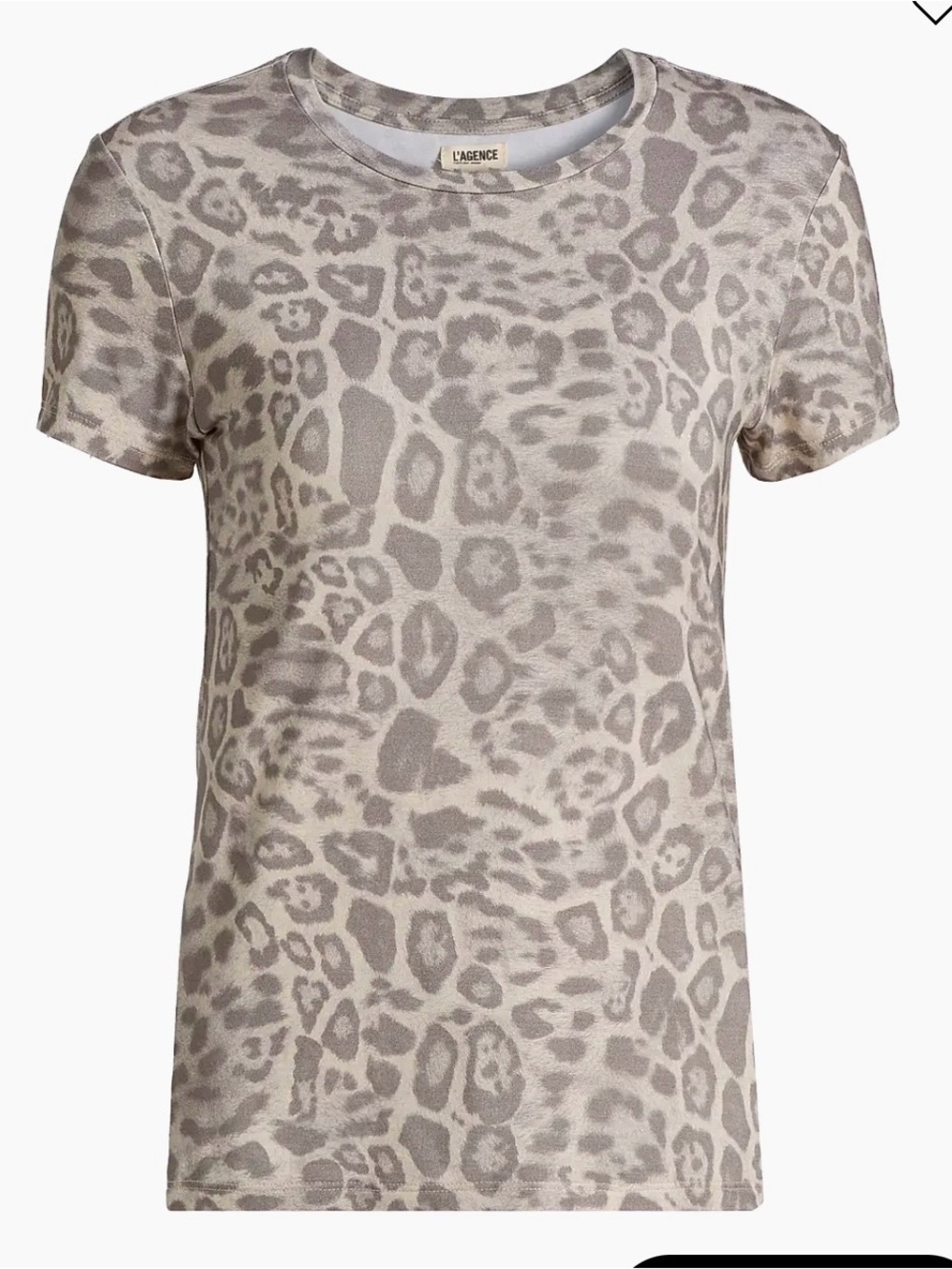 L'AGENCE Ressi Leopard Print Crewneck T-Shirt | size: L